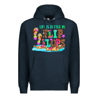 Navy life is better in flip flops Premium Hoodie - AdoDesignShop