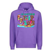 Purple life is better in flip flops Premium Hoodie - AdoDesignShop
