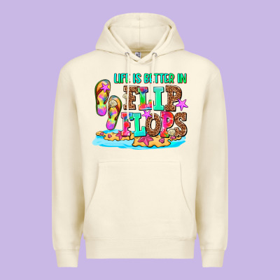 Life Is Better In Flip Flops Premium Hoodie Designed By Adodesignshop