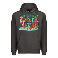 Smoke life is better in flip flops Premium Hoodie - AdoDesignShop