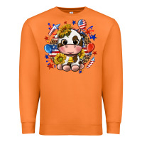 Carrot cute cow fourth of july Premium Sweatshirt - texasbilliewilder