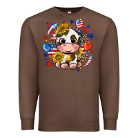 Chestnut cute cow fourth of july Premium Sweatshirt - texasbilliewilder