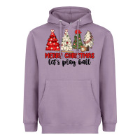 Lavender merry christmas let s play ball baseball Heavyweight Hoodie - MaliasSmallBusiness