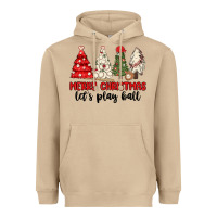 Mushroom merry christmas let s play ball baseball Heavyweight Hoodie - MaliasSmallBusiness