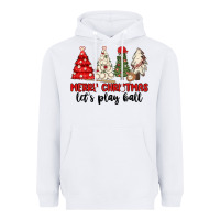 White merry christmas let s play ball baseball Heavyweight Hoodie - MaliasSmallBusiness