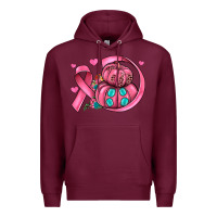 Burgundy cancer ribbon pumpkins Premium Hoodie - JahusDesignShop