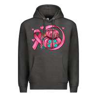 Charcoal Heather cancer ribbon pumpkins Premium Hoodie - JahusDesignShop