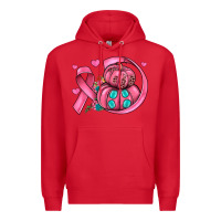 Red cancer ribbon pumpkins Premium Hoodie - JahusDesignShop