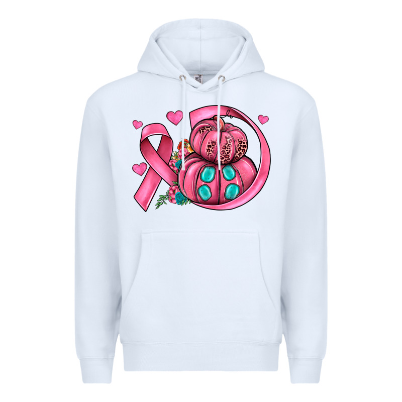 Cancer Ribbon Pumpkins Premium Hoodie by JahusDesignShop | Teevron