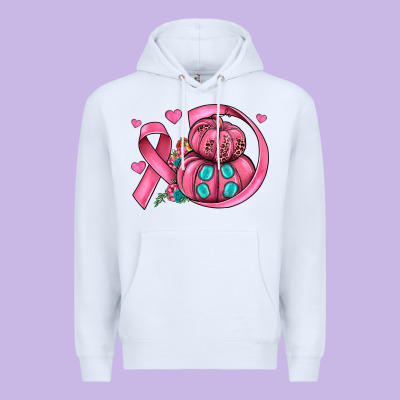 Cancer Ribbon Pumpkins Premium Hoodie Designed By Jahusdesignshop