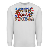 Dove Grey faith family freedom Premium Sweatshirt - texasbilliewilder
