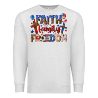 Oatmeal Heather faith family freedom Premium Sweatshirt - texasbilliewilder