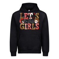 Black let's do this girls baseball Urban Hoodie - Jasminsmagicworld