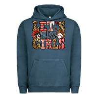 Pigment Midnight Navy let's do this girls baseball Urban Hoodie - Jasminsmagicworld