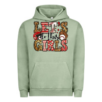 Pigment Oil Green let's do this girls baseball Urban Hoodie - Jasminsmagicworld