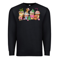 Black pink gingerbread coffee cups Premium Sweatshirt - Zillion Design Studio