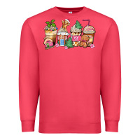 Cardinal pink gingerbread coffee cups Premium Sweatshirt - Zillion Design Studio