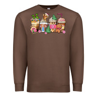 Chestnut pink gingerbread coffee cups Premium Sweatshirt - Zillion Design Studio