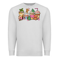 Dove Grey pink gingerbread coffee cups Premium Sweatshirt - Zillion Design Studio