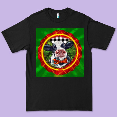 Christmas Baby Holstein Face Premium Tee Designed By Lillyallendesigns