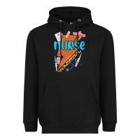 Black nurse lightning bolt Heavyweight Hoodie - MaliasSmallBusiness