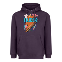 Plum nurse lightning bolt Heavyweight Hoodie - MaliasSmallBusiness