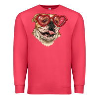 Cardinal english bulldog with love glass Premium Sweatshirt - RanaPortraitStore