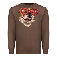Chestnut english bulldog with love glass Premium Sweatshirt - RanaPortraitStore