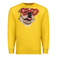 Lemon english bulldog with love glass Premium Sweatshirt - RanaPortraitStore