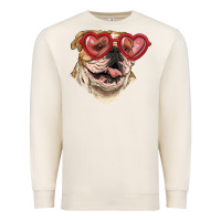 Sandshell english bulldog with love glass Premium Sweatshirt - RanaPortraitStore