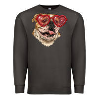 Smoke english bulldog with love glass Premium Sweatshirt - RanaPortraitStore