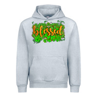 Heather Grey blessed with  shamrocks Urban Hoodie - AdoDesignShop
