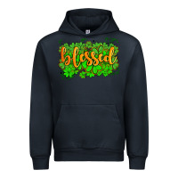 Navy blessed with  shamrocks Urban Hoodie - AdoDesignShop