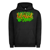 Pigment Black blessed with  shamrocks Urban Hoodie - AdoDesignShop