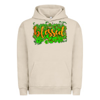 Pigment French Oak blessed with  shamrocks Urban Hoodie - AdoDesignShop