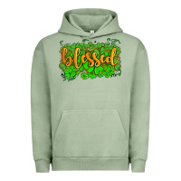 Pigment Oil Green blessed with  shamrocks Urban Hoodie - AdoDesignShop