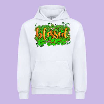 Blessed With  Shamrocks Urban Hoodie Designed By Adodesignshop