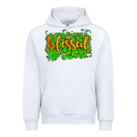 White blessed with  shamrocks Urban Hoodie - AdoDesignShop