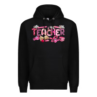 Black breast cancer teacher Premium Hoodie - Artiststas