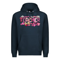 Navy breast cancer teacher Premium Hoodie - Artiststas