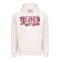 Pale Pink breast cancer teacher Premium Hoodie - Artiststas