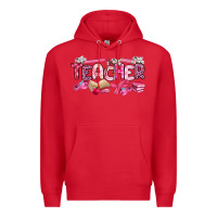 Red breast cancer teacher Premium Hoodie - Artiststas