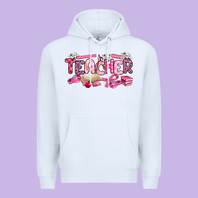 Breast Cancer Teacher Premium Hoodie Designed By Artiststas