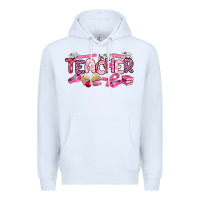 White breast cancer teacher Premium Hoodie - Artiststas