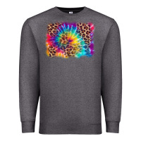 Charcoal Heather leopard tie dye background Premium Sweatshirt - Zillion Design Studio