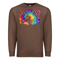 Chestnut leopard tie dye background Premium Sweatshirt - Zillion Design Studio