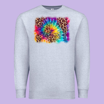 Premium Sweatshirt leopard tie dye background