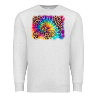 Oatmeal Heather leopard tie dye background Premium Sweatshirt - Zillion Design Studio