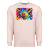 Pale Pink leopard tie dye background Premium Sweatshirt - Zillion Design Studio