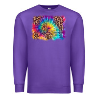 Purple leopard tie dye background Premium Sweatshirt - Zillion Design Studio